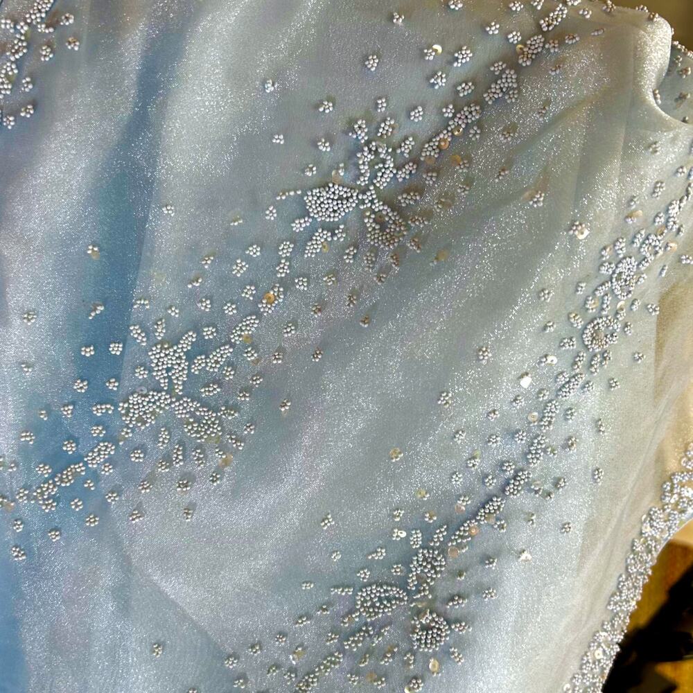 VTG Fairytale Blue Fairy Evening Gown XS Cinderella Princess Ball Gown Coquette - Picture 13 of 13
